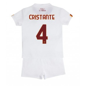 AS Roma Bryan Cristante #4 babykläder Bortatröja barn 2022-23 Korta ärmar (+ Korta byxor)